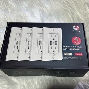 Smart Outlet with USB with Alexa Google Home 15 Amp Outlet ETL FCC, 2.4G  4 Pack